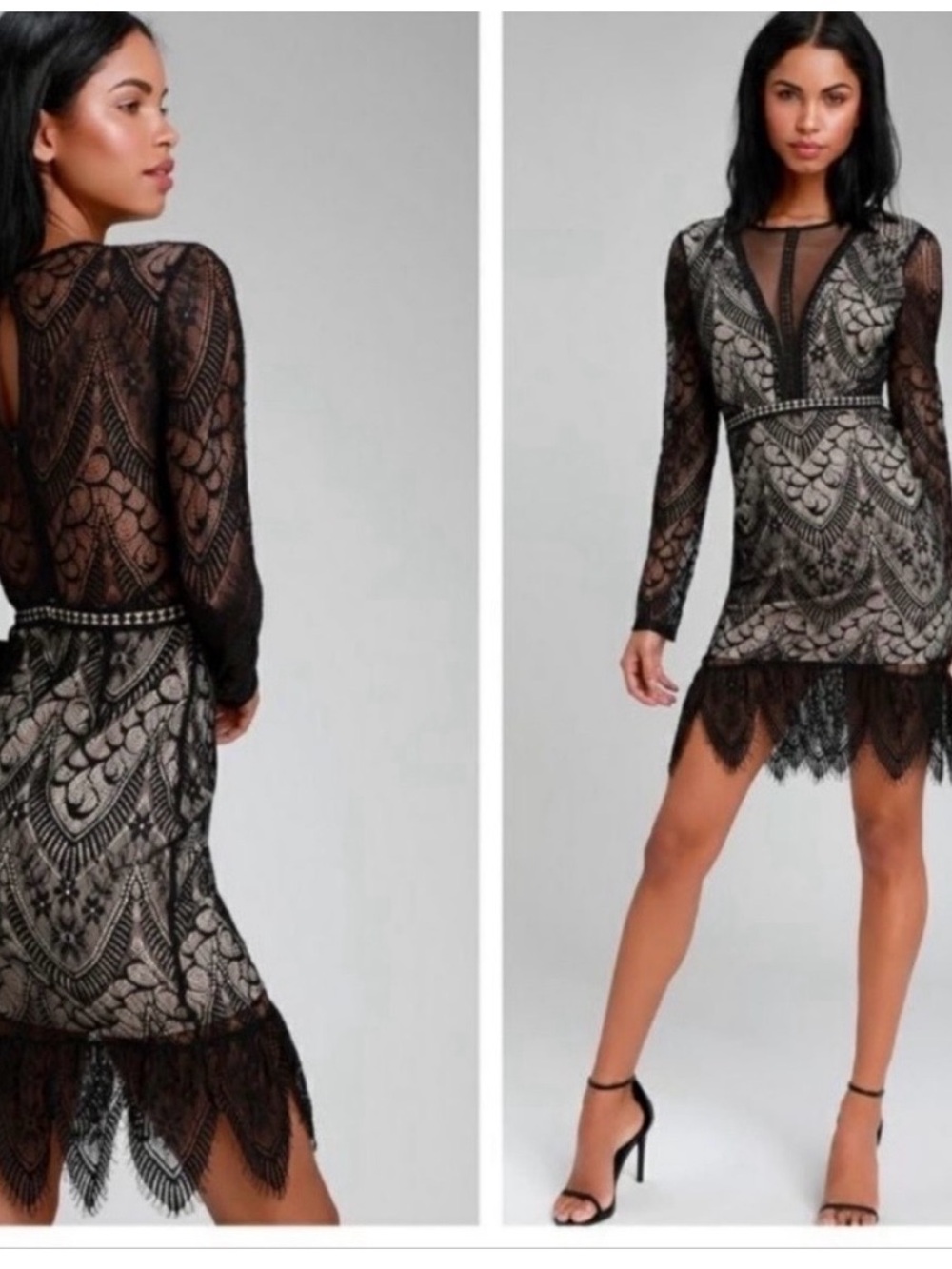 ASTR THE LABEL - Chelsi Black lace dress